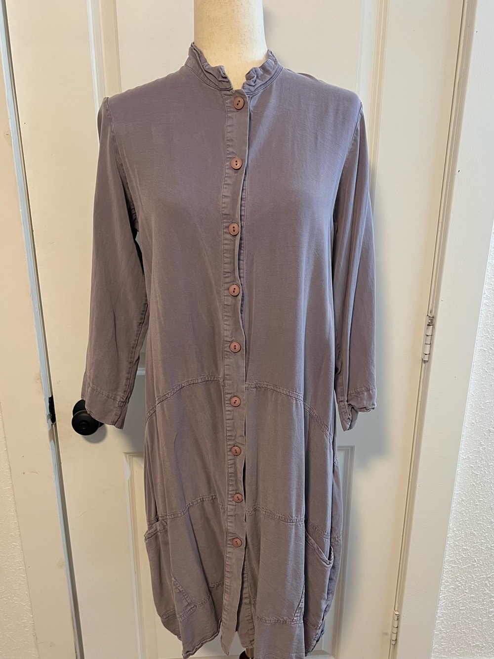 Luukaa Lilac Lagenlook Tencel Pocket Dress